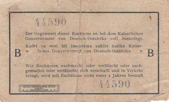 1 Rupie 1915 ro.916a B Seidenschwarz / Stelling